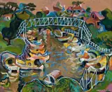 Fishermen’S Creek by Donald Friend, oil on canvas board, sold Nov 2008