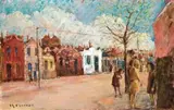 Fitzroy Street Scene by Vic O’Connor, oil on canvas on board, offered Nov 2008