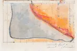 Ancient Foot And Sunset by Tim Storrier, synthetic polymer paint, pencil and wire on paper, offered Nov 2008