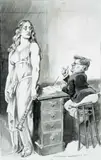 Called Up by Norman Lindsay, ink, wash and pencil on paper, sold Nov 2008