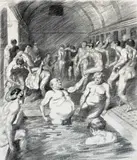 Petronius, Illustration From The Complete Works Of Gaius Petronius by Norman Lindsay, pen and ink on paper, sold Nov 2008