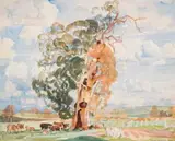 Ambleside by Hans Heysen, 1938, watercolour on paper, sold Nov 2008