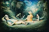 Sunday Picnic by Dixon Copes, oil on board, sold Nov 2008