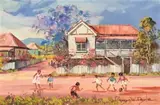 Soccer Match by d’Arcy Doyle, oil on canvas on board, sold Nov 2008