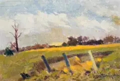 Sunbeams by Antonio Dattilo Rubbo, oil on wood panel, sold Nov 2008