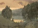 First Bite by Albert Henry Fullwood, oil on canvas, sold Nov 2008