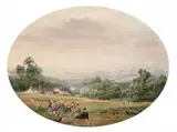 Picnic With City Panorama by Ebenezer Wake Cook, 1868, watercolour on paper, sold Nov 2008
