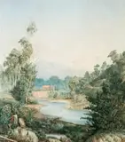 Victorian River Scene by Ebenezer Wake Cook, 1864, watercolour on paper, sold Nov 2008