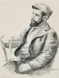 Louis Valtat (From L’Album Des Douze Lithographies Originales) by Pierre-Auguste Renoir, 1904, lithograph on vellum, sold Nov 2008