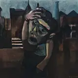 Man In Dark Street by Charles Blackman, c.1952- 53, oil on composition board, offered Apr 2009