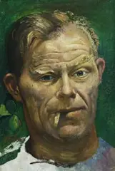 Self Portrait by Harald Vike, c.1944, oil on canvas, sold Apr 2009