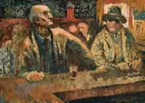 Wine Bar by Noel Counihan, 1961, oil on composition board, sold Apr 2009