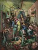 A Wild Party by Hal Missingham, 1949, oil on canvas, sold Apr 2009