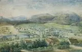 Hobart Town by George Augustus Robinson, 1840, watercolour on paper, offered Apr 2009