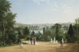 View Of Melbourne From The Botanical Gardens by James Howe Carse, 1868, oil on canvas, offered Apr 2009