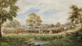 The Burke And Wills Expedition. 1860. At Barnedown On The Campaspe by Annie Robinson, c.1910, oil on canvas, sold Apr 2009