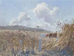 Summer Landscape by Elioth Gruner, oil on canvas on board, offered Apr 2009