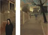 Mw In The Street (Diptych) by Rick Amor, 1998, oil on canvas, offered Apr 2009
