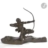 L’Archer by Amedeo Gennarelli, Épreuve en bronze à patine brun nuancé, sold Mar 2024
