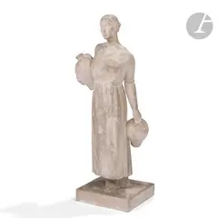 Femme aux cruches by Gilbert Privat, Épreuve en terre cuite patinée façon pierre, sold Mar 2024