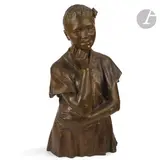 Buste de créole, circa 1930 by Albert-César Cappabianca, Épreuve en bronze patiné brun-roux richement nuancé, sold Mar 2024