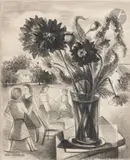 Jeux de plein air by Charles Walch, 1940, Crayon noir et fusain, sold Mar 2024