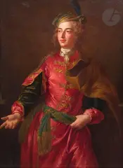 Portrait présumé du prince Constantin Sobieski by François de Troy, 1680, Toile, sold Mar 2024