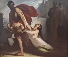 La Mort d'Astyanax by Jean-Joseph Benjamin-Constant, Toile d'origine, sold Mar 2024