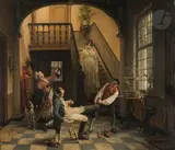 Retour de chasse by David Col, Toile d'origine, sold Mar 2024