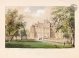 Château de Videville by François-Edme Ricois, Aquarelle gouachée, sold Mar 2024