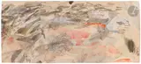 Fragment de palette : figure dans un essai de couleurs ; à droite, des comptes by Honoré Daumier, Plume, encre noire et aquarelle, sold Mar 2024