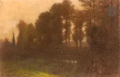 Peupliers au soleil couchant by Léon Augustin Lhermitte, Pastel, sold Mar 2024