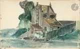 Maison près du Havre by Johan Jongkind, Aquarelle, sold Mar 2024