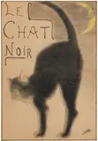 Le Chat noir by Adolphe Léon Willette, Fusain et pastel, sold Mar 2024