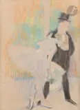 Danseuse à l’éventail by Louis Legrand, Pastel, sold Mar 2024