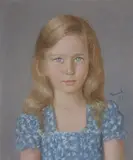 Portrait de jeune fille by Pierre Deval, Pastel, sold Sep 2019