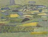 Paysage by Roger Dérieux, Gouache, sold Sep 2019