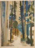 Forêt de sapins by Guy Bardone, Lithographie, épreuve d'artiste signée en bas à droite, dédicacée à Jean-Marie, pour une j, sold Sep 2019