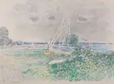 Bord de mer by Maurice Genis, Aquarelle sur papier, sold Sep 2019