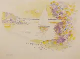 Voilier près de la Côte by Maurice Genis, Aquarelle, sold Sep 2019