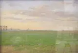 Village à l'horizon by Charles Mengin, Pastel, sold Dec 2016