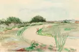 Piriac-sur-mer by Paul Belmondo, 1952, Aquarelle, sold Dec 2016