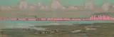 Vapeur devant les falaises de Dieppe by Jean Francis Auburtin, Gouache sur traits de crayon, sold Oct 2016