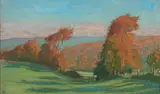 Varengeville, arbres d'automne by Jean Francis Auburtin, Gouache, un monogramme en bas à gauche, sold Oct 2016