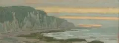 Effet de lumière le matin sur les falaises de Pourville by Jean Francis Auburtin, Gouache sur traits de crayon, un monogramme en bas à gauche, sold Oct 2016