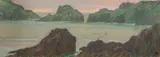 Belle-Île, l'envol des mouettes by Jean Francis Auburtin, Gouache rehaussée de pastel, un monogramme en bas à droite, sold Oct 2016