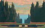 Les jardins de Handbury près de Vintimille by Jean Francis Auburtin, Gouache, un monogramme en bas à droite, sold Oct 2016