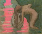 Baigneuse au cygne by Jean Francis Auburtin, Gouache sur traits de crayon, un monogramme en bas à droite, sold Oct 2016