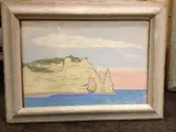 Etretat by Fernand Lantoine, Pastel, sold Oct 2016