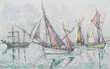 Rade des Sables by Paul Signac, Aquarelle et crayon sur papier, sold Mar 2016